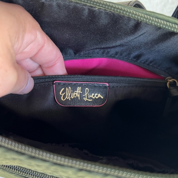 Elliott Lucca by The Sak Olvera Backpack Women Green Neoprene Laptop Utility Bag - Picture 6 of 7